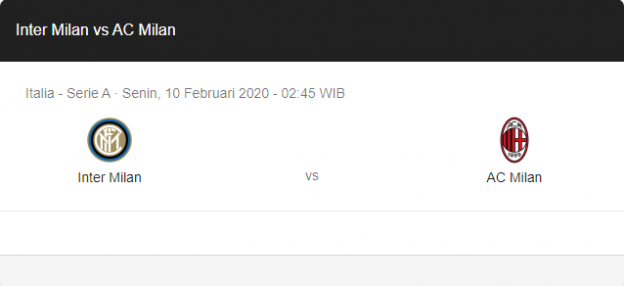 Prediksi Skor Inter Milan vs AC Milan 10 Februari 2020