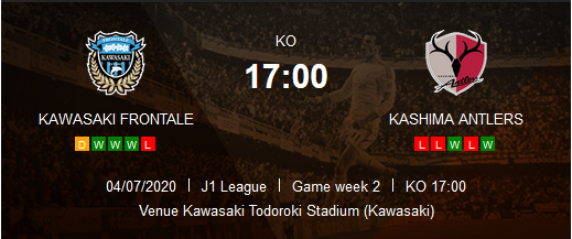 Prediksi Skor Kawasaki Frontale vs Kashima Antlers 04 Juli 2020